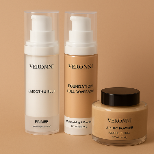 3pcs Face Makeup Foundation with primer&powder