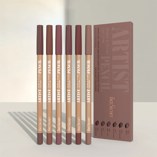 Face Secret Artist Lip Liner Pencil Set- Matt , Blendable & Soft
