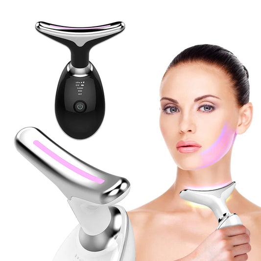 Face & Neck Lift Beauty Device – LED Light Therapy Massager