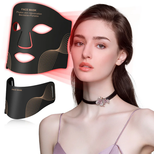 7 Color LED Face Mask & Neck Mask - Wireless Red Light Therapy for Anti-Aging, Wrinkles, Skin Rejuvenation
