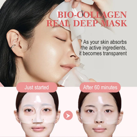 5 Pcs Bio Collagen Moisturizing & Brightening Face Mask