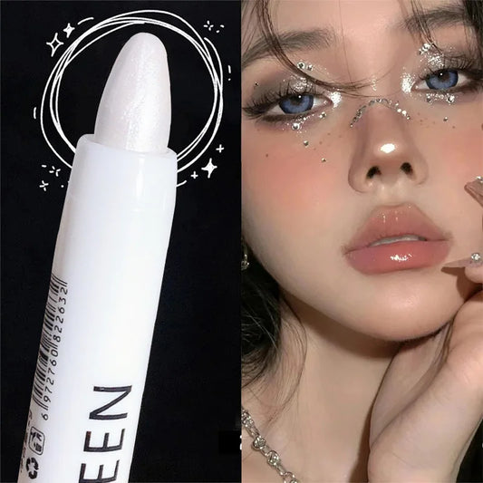 liner Flash Pearl Eyeshadow Pencil - Waterproof White Silver EyeH Highlighter